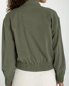 LIVERPOOL LM1C80TS39 ZIP FRONT JACKET OLIVE