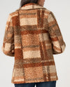 LIVERPOOL LM1D31C96 DOUBLE BREASTED PEACOAT nutmeg multi back