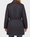 LIVERPOOL LM1D47BN03 RAGLAN SLEEVE QUILTED COAT black