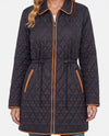 LIVERPOOL LM1D47BN03 RAGLAN SLEEVE QUILTED COAT black