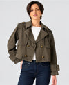 LIVERPOOL LM1D58Q33 CROPPED DENIM TRENCH MOSSWOOD