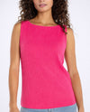 LIVERPOOL LM8747K61 SLEEVELESS BOAT NECK RIB TOP diva pink