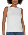 LIVERPOOL LM8747K61 SLEEVELESS BOAT NECK RIB TOP snow