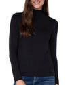 LIVERPOOL LM8829VMK LONG SLEEVE MOCK NECK KNIT TOP black