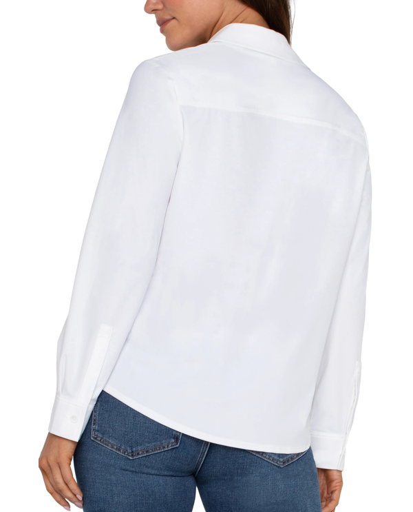 LIVERPOOL LM8E25ETK LS BTTN FRONT SHIRT