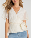 LIVERPOOL LM8K05WV96 SS WRAP FRONT WOVEN TOP CREAM