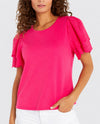 LIVERPOOL LM8K20K99E8 KNIT-TO-WOVEN TOP DIVA PINK