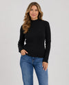 LIVERPOOL LM8L16ST25 LONG SLEEVE TURTLENECK SWEATER BLACK