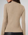 LIVERPOOL LM8L16ST25 LONG SLEEVE TURTLENECK SWEATER LIGHT KHAKI BACK