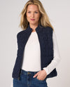 LIVERPOOL LM8L18SR37 REVERSIBLE QUILTED SWEATER VEST navy