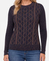 LIVERPOOL LM8L19SR36 LONG SLEEVE CREWNECK SWEATER navy multi