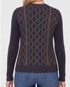 LIVERPOOL LM8L19SR36 LONG SLEEVE CREWNECK SWEATER navy multi back