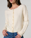 LIVERPOOL LM8L29WF12 LONG SLEEVE BUTTON FRONT CARDIGAN cream