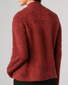 LIVERPOOL LM8M10SR34 MOCK NECK SWEATER WITH BUTTONS RUST