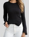 LIVERPOOL LM8M23K61 LONG SLEEVE SCOOP NECK SWEATER black