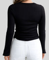 LIVERPOOL LM8M23K61 LONG SLEEVE SCOOP NECK SWEATER black back