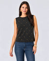 LIVERPOOL LM8M60KB59 EMBELLISHED SLEEVELESS TEE BLACK