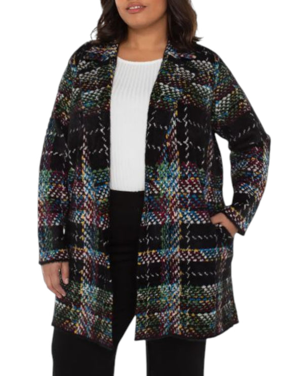 LIVERPOOL LMC002SK46J3 OPEN FRONT SWEATER COAT