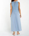 LIVERPOOL LMD034ST13 TIE BACK SWEATER DRESS BLUE