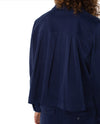 LIVERPOOL LM1A83L12 PLEAT BACK CROP JACKET LAPIS INK