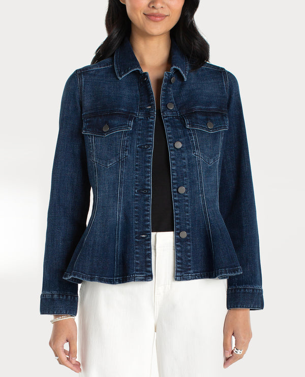 LIVERPOOL LM1C40CH4 FIT & FLARE DENIM JACKET DELACEY
