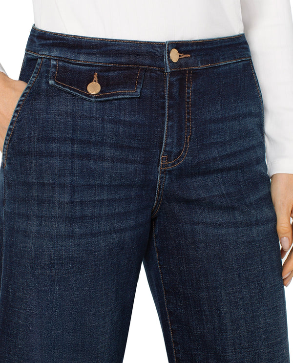 LIVERPOOL LM4378CH4 STRIDE WIDE LEG TROUSER ALBANY