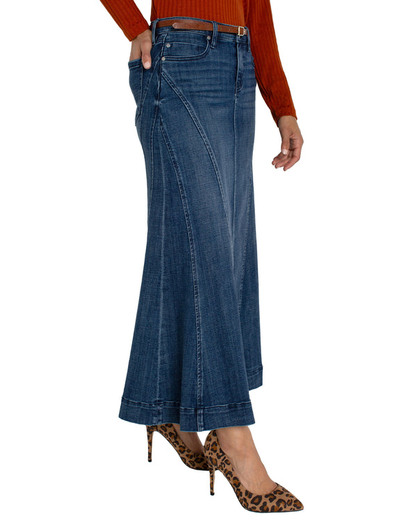 LIVERPOOL LM6373FH5 5-POCKET DENIM MAXI SKIRT WOODWARD