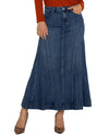 LIVERPOOL LM6373FH5 5-POCKET DENIM MAXI SKIRT WOODWARD