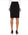 LIVERPOOL LM6378M42 PENCIL SKIRT WITH BACK VENT BLACK