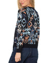 LIVERPOOL LM8J12SR09J6 JACQUARD PRINT SWEATER BLUE MULTI