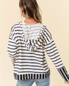 LMT4203 UNDER THE STRIPES SWEATSHIRT OFF WHITE