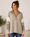 LM ANIMAL PRINT LONG SLEEVE SWEATSHIRT LMT4903