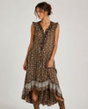 LOLA P E1226-W901 MINERAL WASH DRESS brown