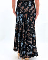 LOLA P G6200-W635 FIT AND FLARE MAXI SKIRT black multi