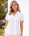 LULU-B SPX5296 OPEN HENLEY TOP WHITE