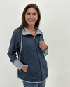 LULU B HSR7442 REVERSIBLE 2 POCKET JACKET NAVY