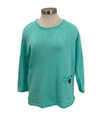 LULU B KSW0023 POCKET PULLOVER SWEATER SEAFOAM