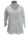LULU B KSW0063 V-NECK SWEATER WHITE