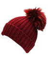 HT1902 LUXE RIB BEANIE W/REMOVEABLE FUR POM
