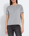LYSSE 21-3756 MALVA EMBELLISHED CREW NECK TOP GREY