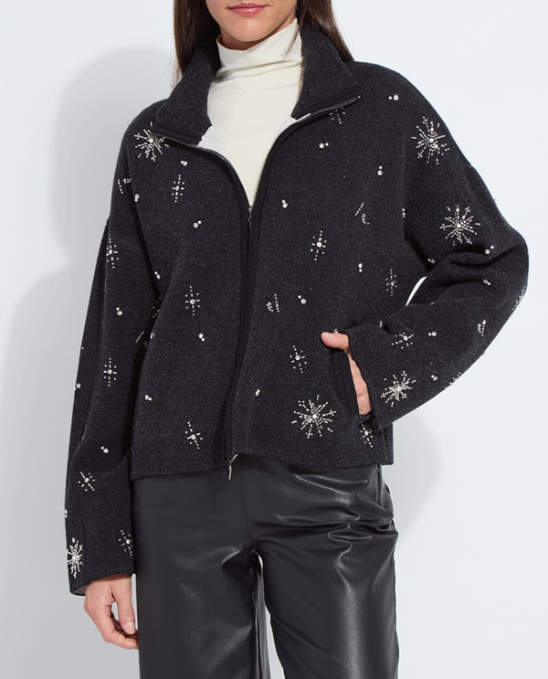 LYSSE 24-3766-M7 SCOTTIE EMBELLISHED KNIT JACKET