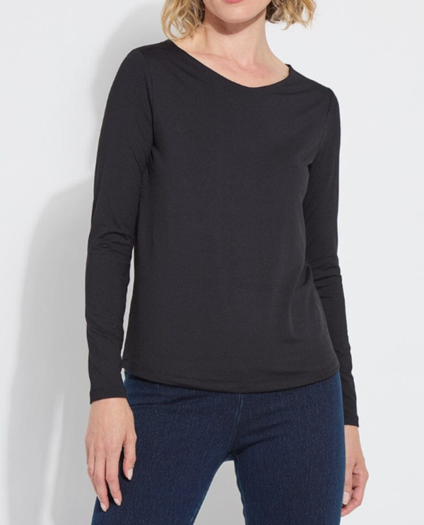 LYSSE 3498 LYSSENTIAL LONG SLEEVE SHIRT BLACK