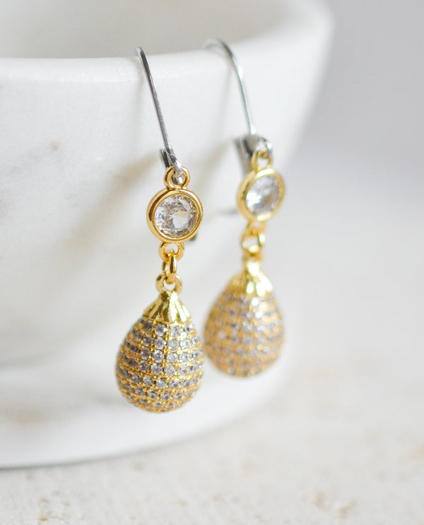 RACHEL MARIE DESIGNS LEAWOOD EARRING GOLD