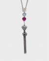 RMD TASSLE NECKLACE G SHADOW/AGAVE/FUSCH LEMON