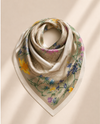 PRINT SQUARE SATINY SCARF WLQS115 TAUPE