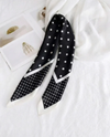 S2615-1 POLKA DOT PRINT SCARF BLACK & WHITE