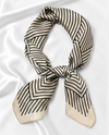 S2618-3 STRIPE PRINT SCARF TAUPE