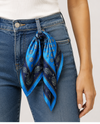 S2411-05 PRINT SCARF ROYAL BLUE