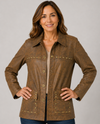 INSIGHT LONG FX SUEDE JACKET 89A17 BROWN