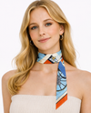 SKINNY PRINT SCARF WLLS234 ORANGE